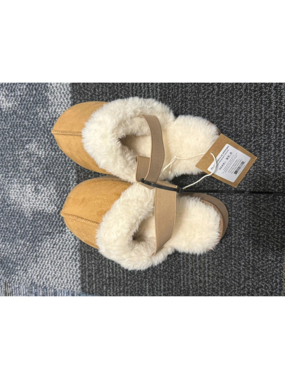 Camel colored mules lined